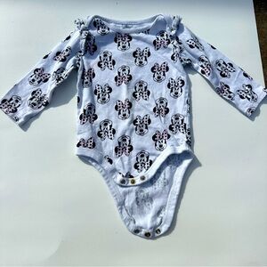 Disney Kids One Piece - White with Pink and Black